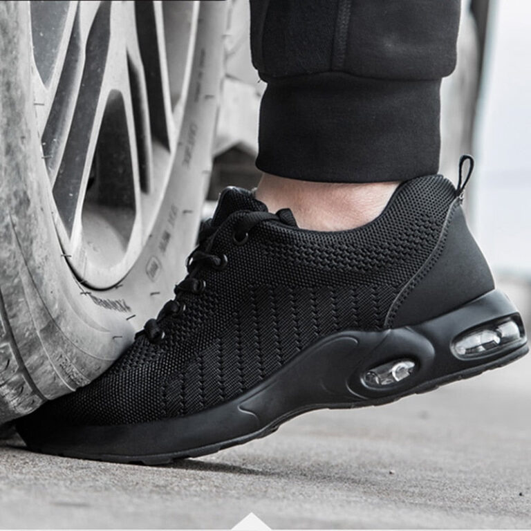 Chaussures De Securite Noires Ultra Legeres Souples Hommefemme Protection Renforcee