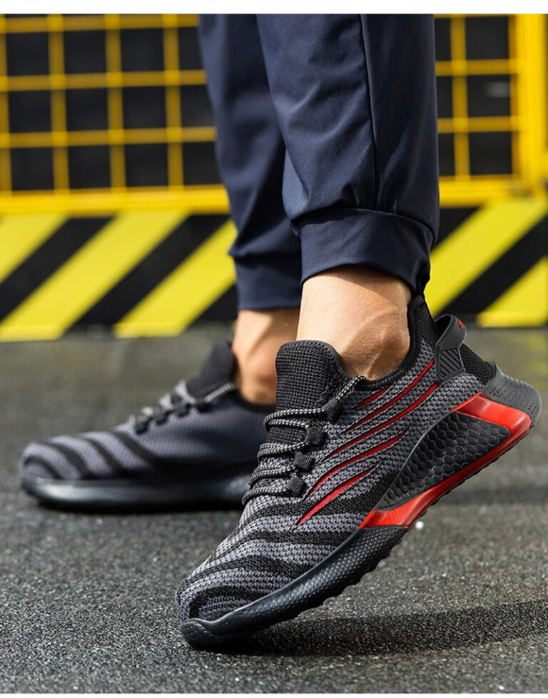 Chaussures De Securite Robustes Rouge Pour Travail Intensif Protection Optimale 1