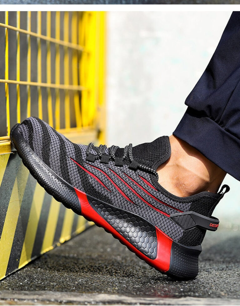 Chaussures De Securite Robustes Rouge Pour Travail Intensif Protection Optimale