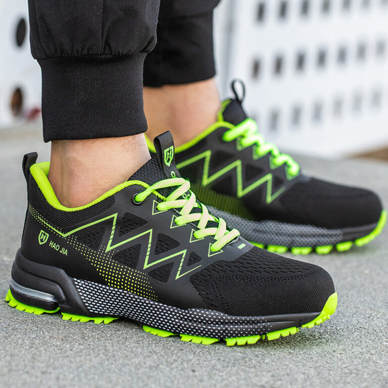 Chaussures De Travail Unisexe Style Basket Legerete Confort Securite Noirvert 3