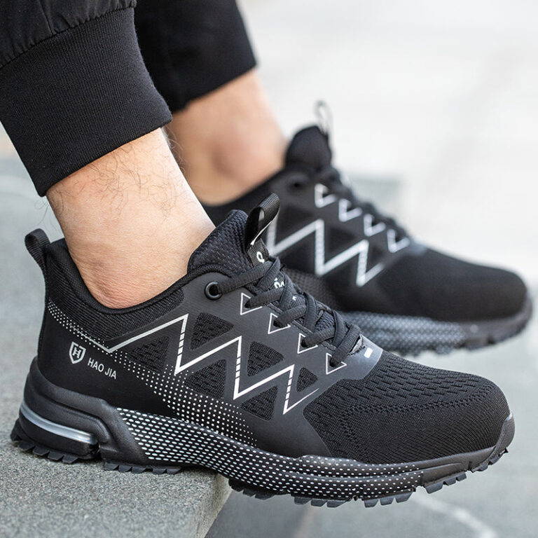 Chaussures De Travail Unisexes Noires Type Basket Legeres Et Confortables 4