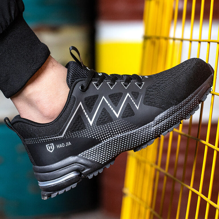 Chaussures De Travail Unisexes Noires Type Basket Legeres Et Confortables 5