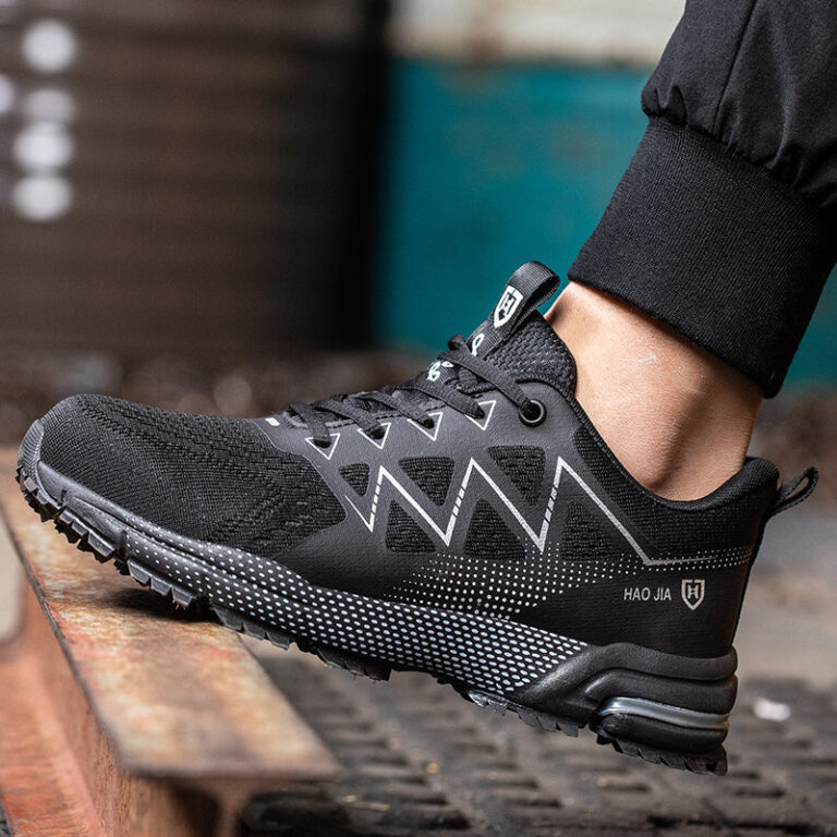 Chaussures De Travail Unisexes Noires Type Basket Legeres Et Confortables 6